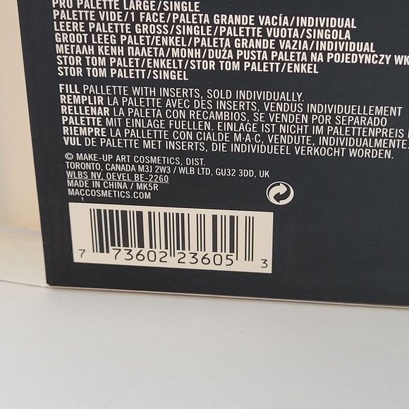 MAC Pro Palette *LARGE/SINGLE* Magnetic Black Case / EMPTY / New in box - Picture 5 of 6